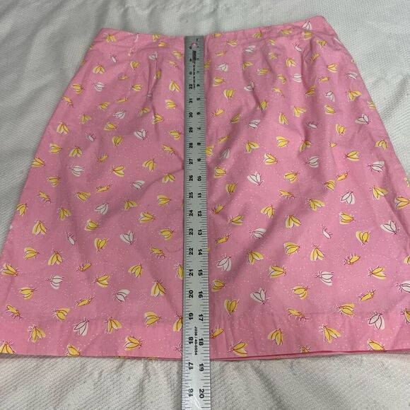 Lilly Pulitzer Pink Firefly Mini Skirt Vintage White Label Sz 4 - Picture 5 of 6